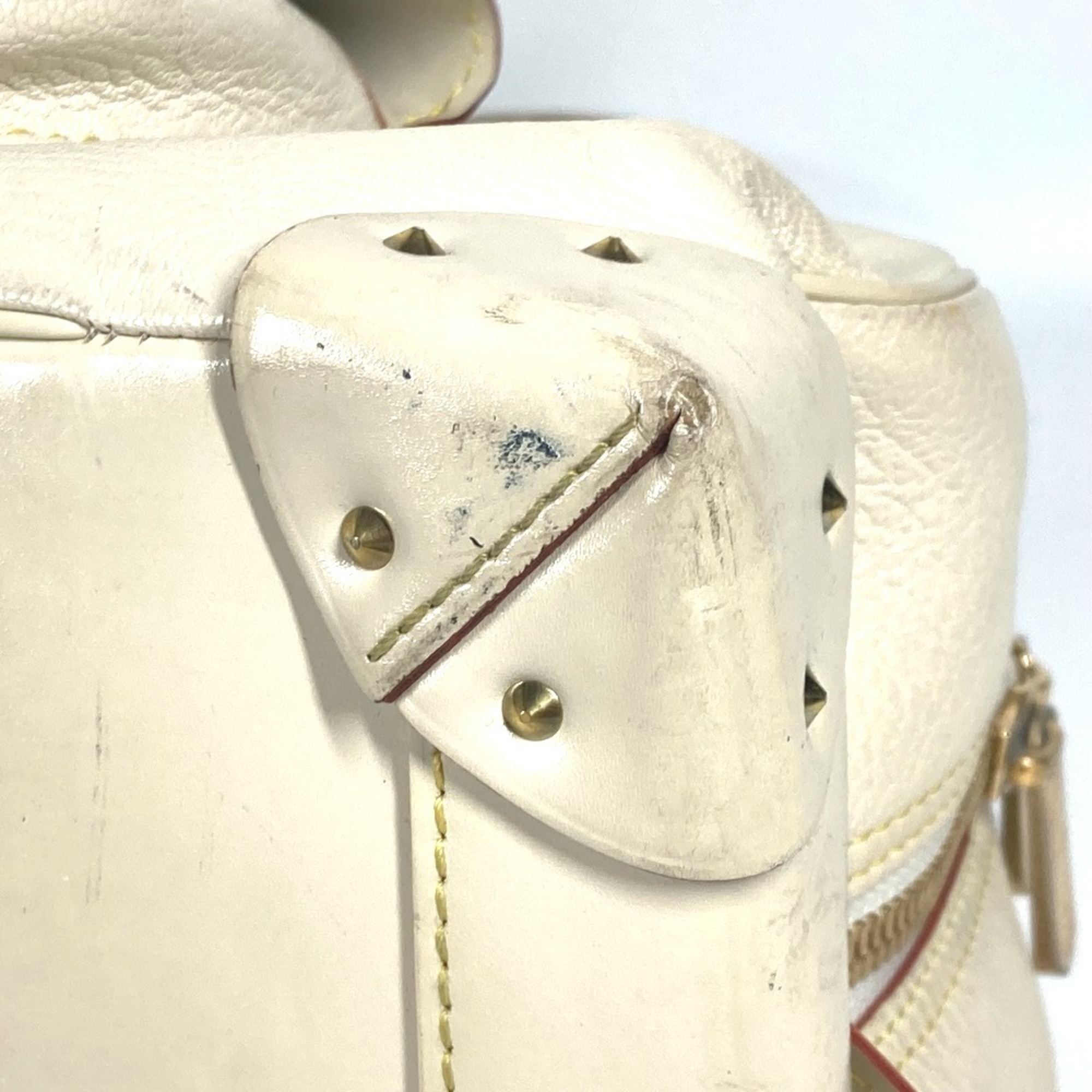 LOUIS VUITTON M91891 Suhali Superb Boston Bag Shoulder Leather Women's Blanc White