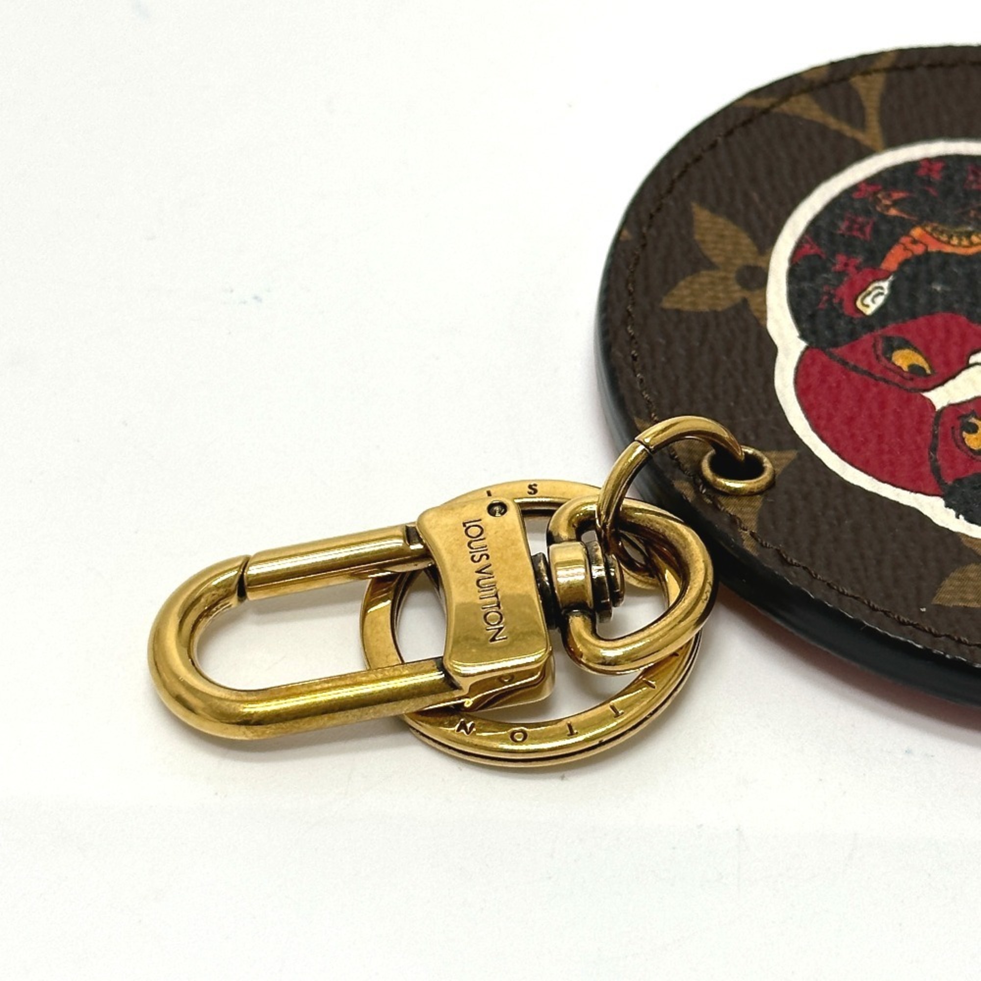 LOUIS VUITTON MP1949 Monogram Yamakansai Portecle Illustre Kabuki Keychain Canvas Women's Brown