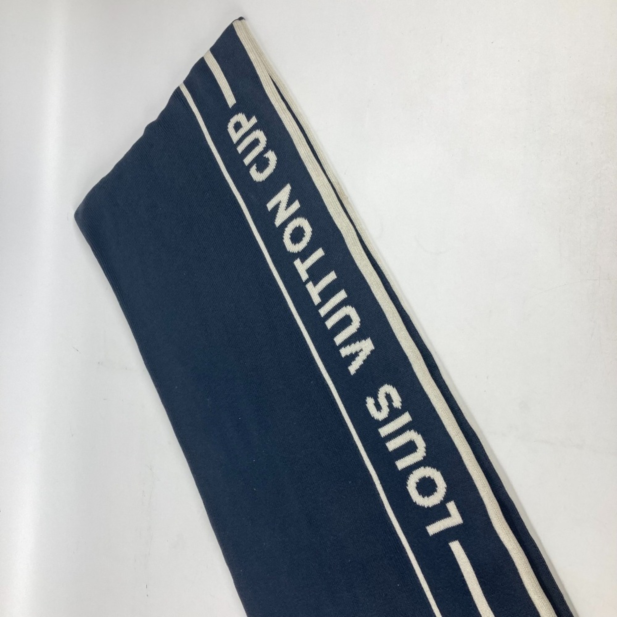 LOUIS VUITTON Louis Vuitton Cup LVCUP Scarf Cotton Cashmere Men's Navy