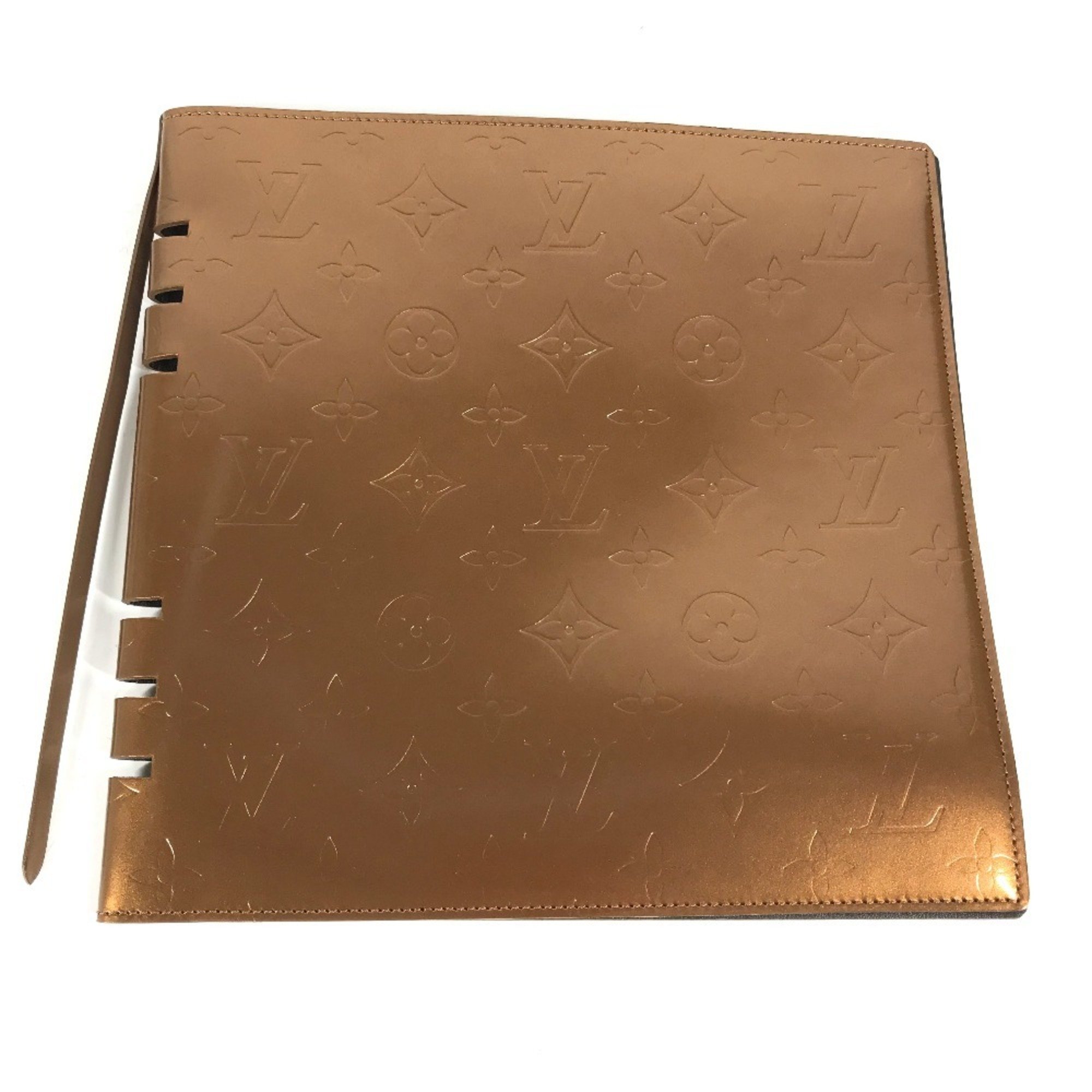 LOUIS VUITTON Louis Vuitton Monogram Vernis Book Cover Album Stationery Case Notebook Women's Bronze Brown