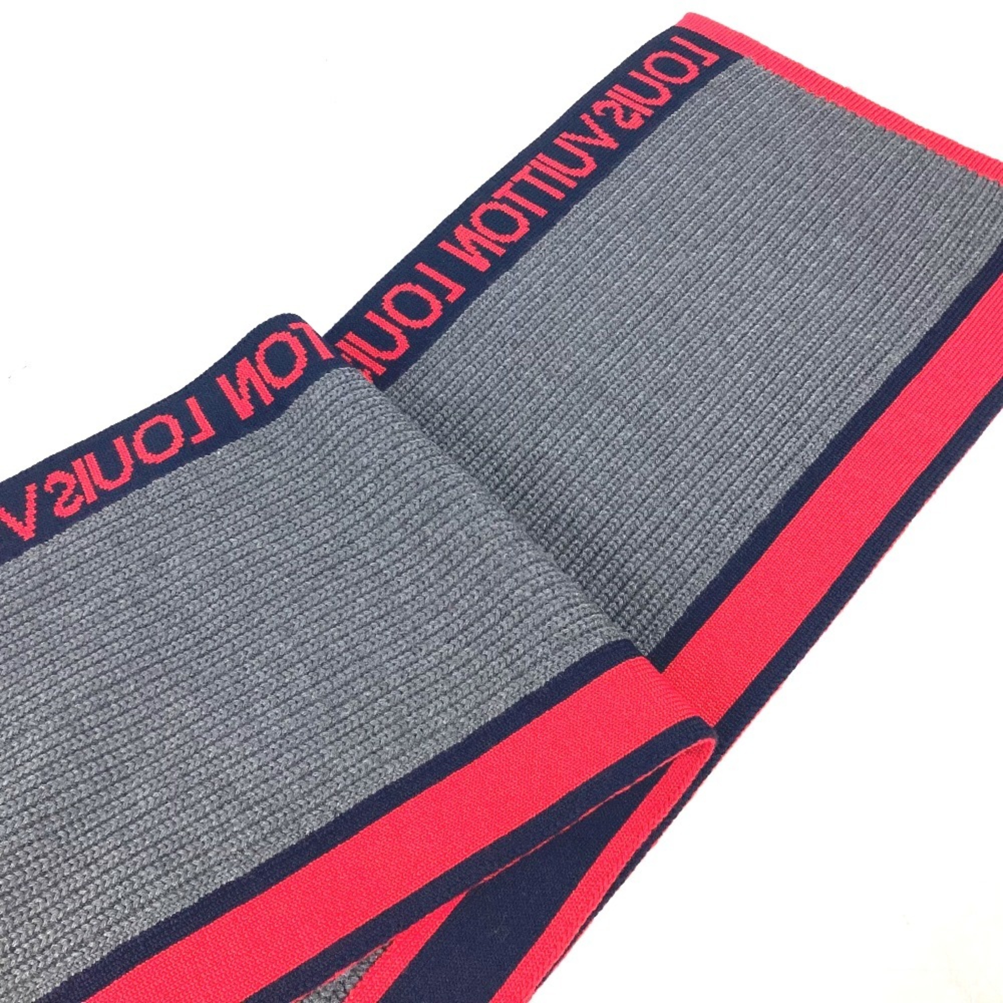 LOUIS VUITTON M71255 Elshape LV Generation Scarf Wool Men's Red