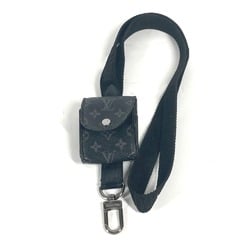 LOUIS VUITTON M80220 Monogram Eclipse Lanyard Airpods Case Earphone with Strap Canvas Men's Black