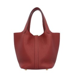 Hermes Picotin Lock PM Handbag Leather Red Women's HERMES