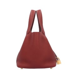 Hermes Picotin Lock PM Handbag Leather Red Women's HERMES