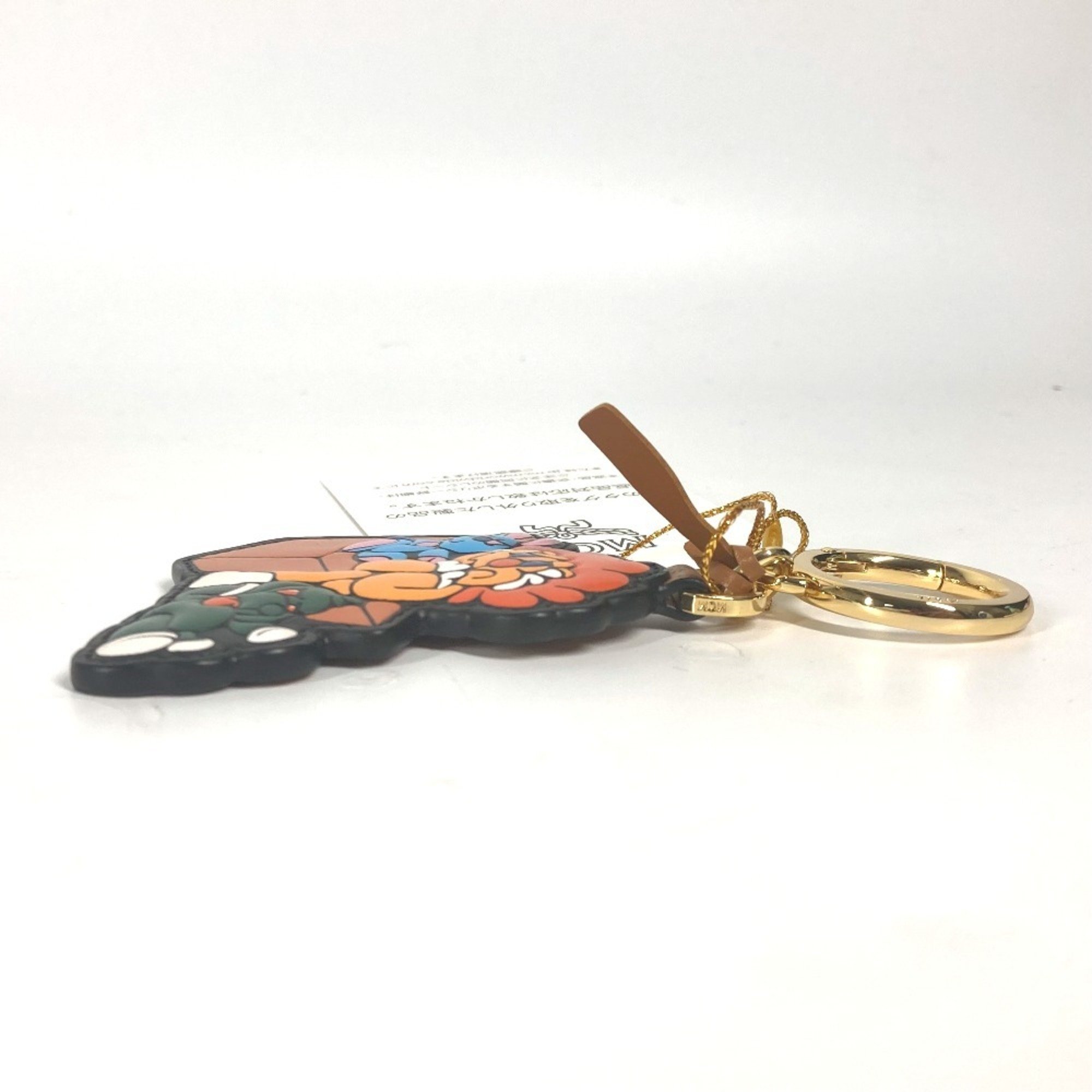 MCM SAMBYPEN collaboration Sam By Pen Rabbit Animal Bag Charm Keychain Leather Men's Brown