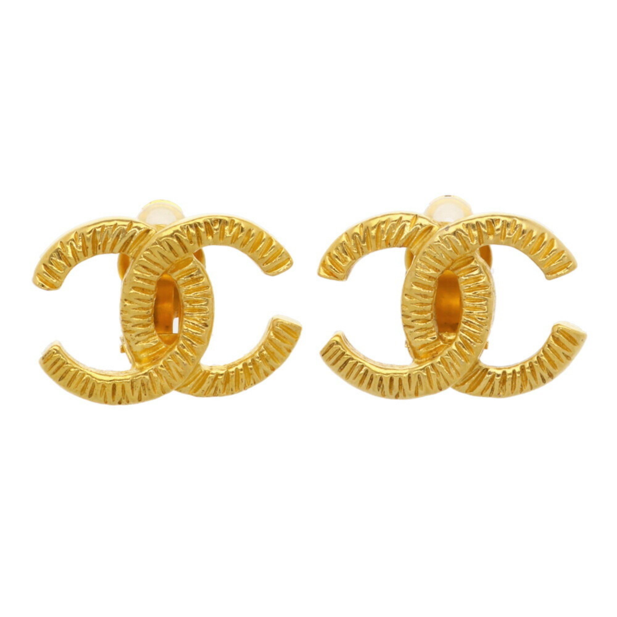 Chanel Earrings Metal Ladies CHANEL Coco Mark