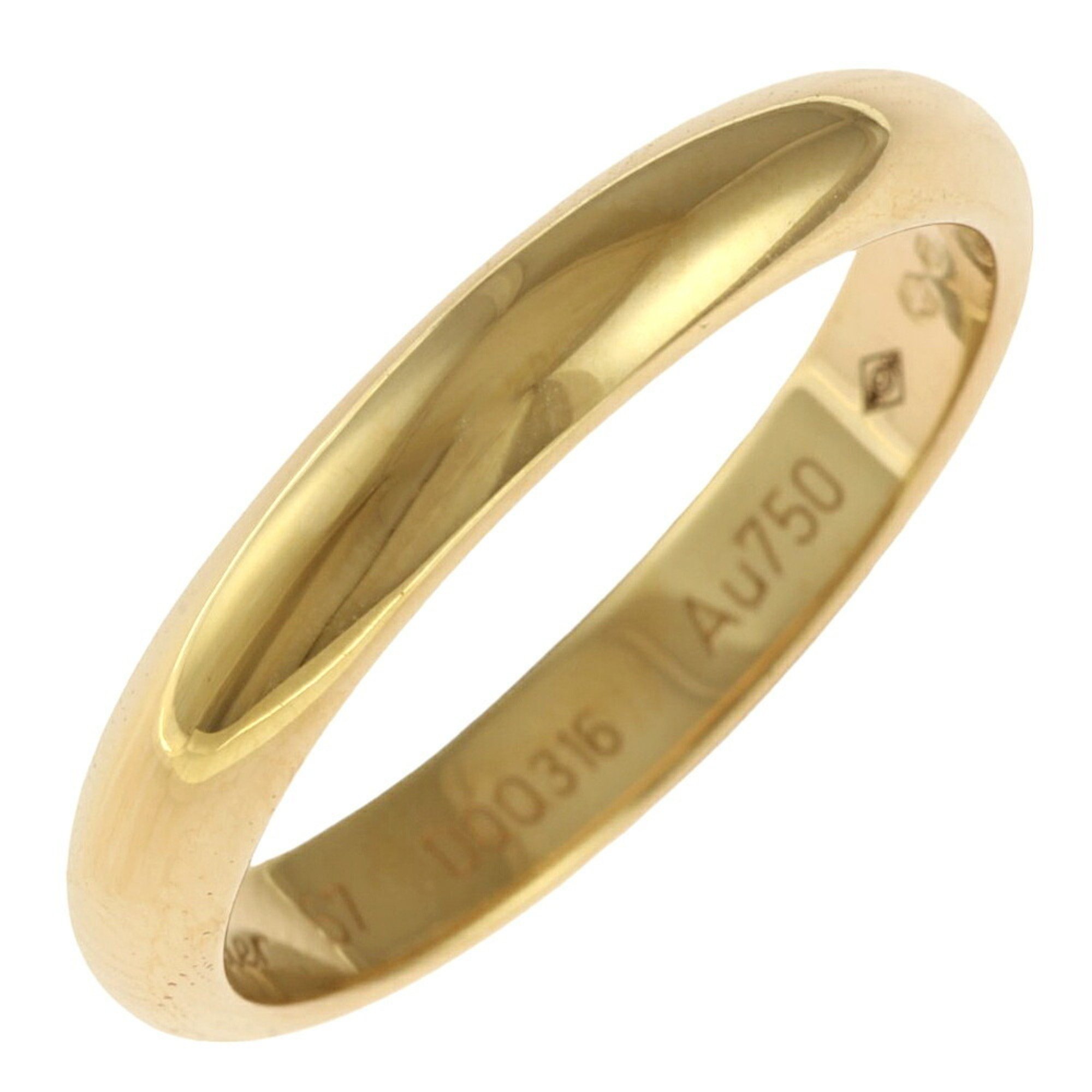 Cartier Wedding Band Ring, Size 16.5, 18K, Unisex, CARTIER