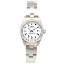 Rolex Date Oyster Perpetual Watch Stainless Steel 69160 Automatic Ladies ROLEX X-Serial 1991 Model Roman Numerals