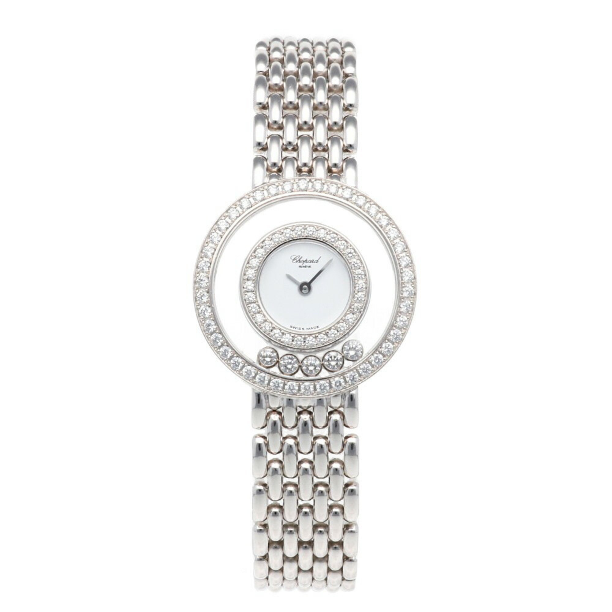 Chopard Happy Diamonds Watch 18K 4119 1 Quartz Ladies Diamond Bezel Moving Manufacturer Completed