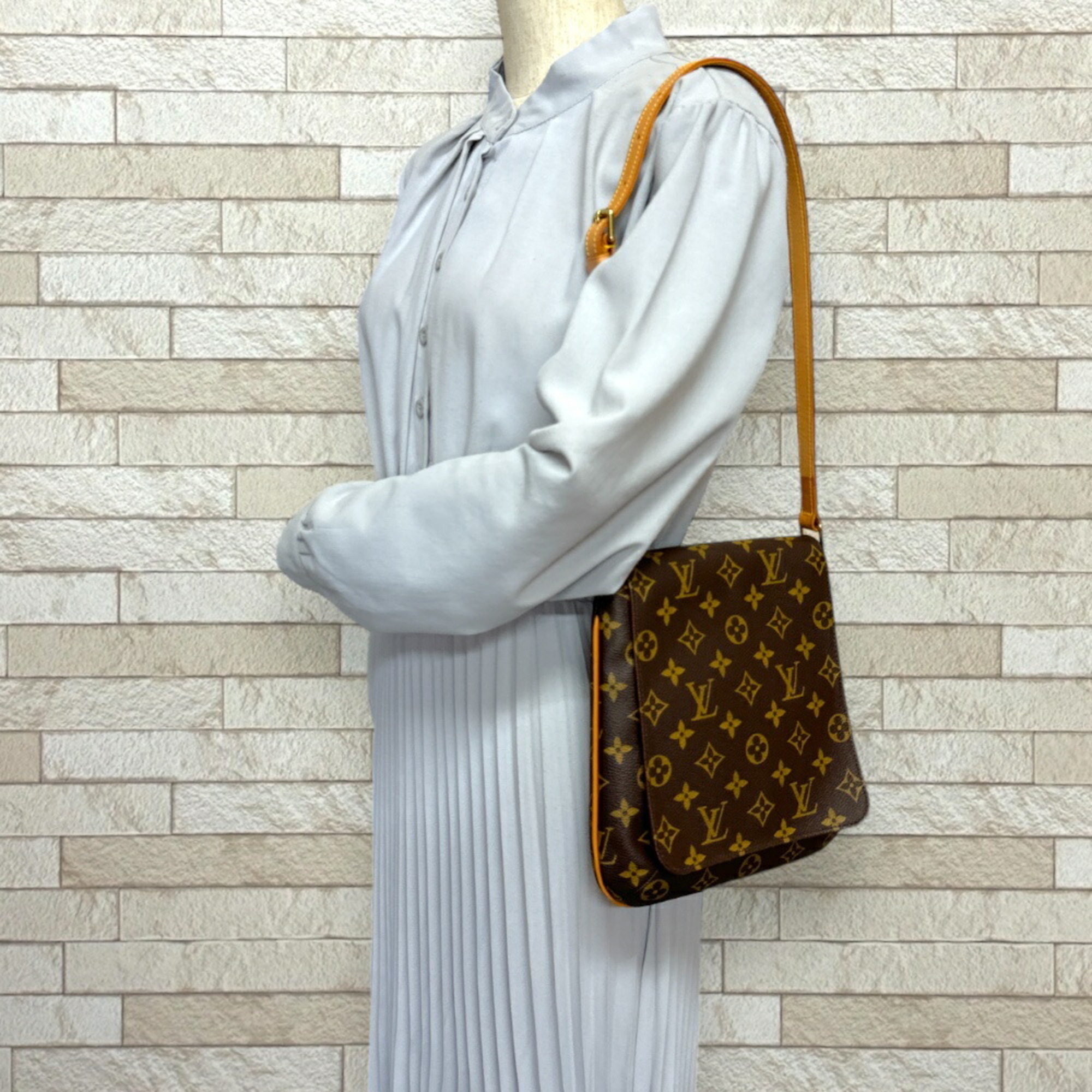 Louis Vuitton Musette Salsa Monogram Shoulder Bag Canvas M51258 Brown Women's LOUIS VUITTON