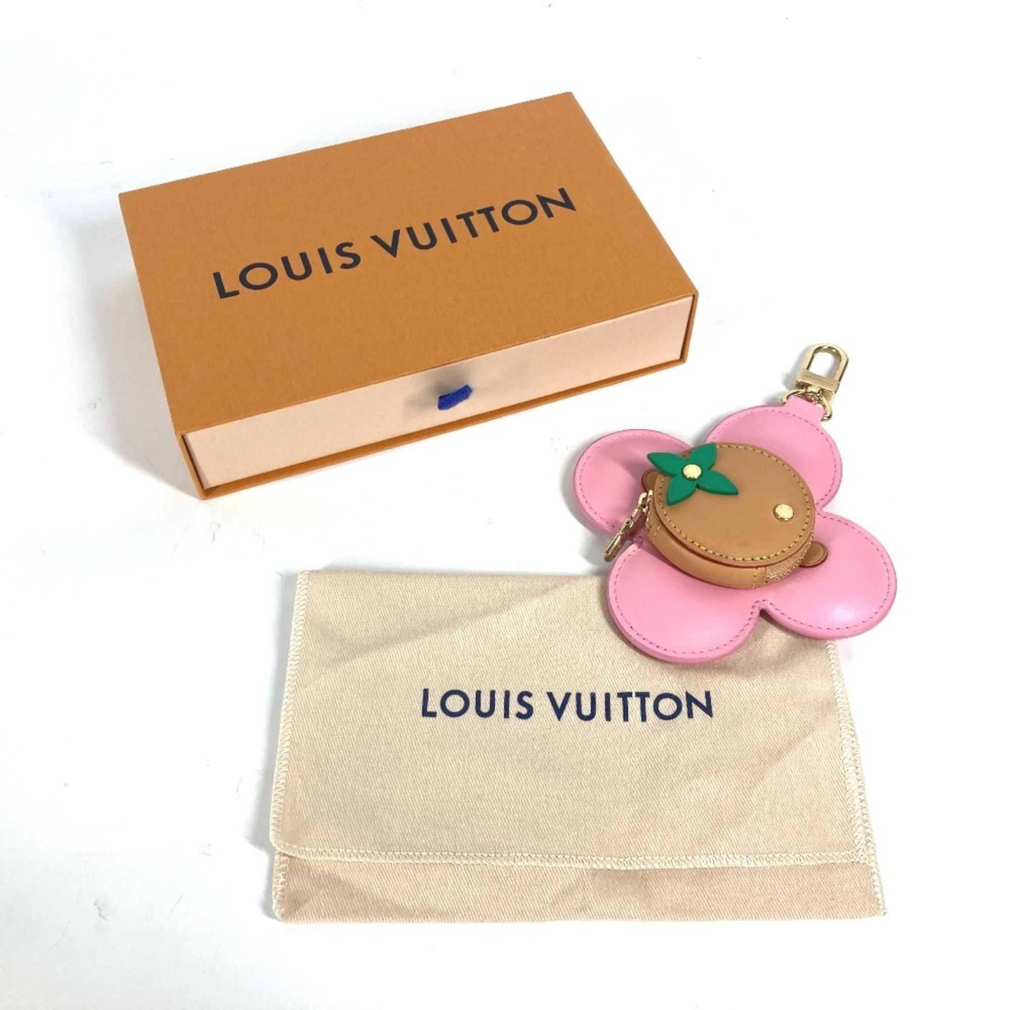 LOUIS VUITTON M82686 Vivienne Coin Purse Wallet Keychain Bag Charm Wallet/Coin Case Leather Women's Rosevert Pink