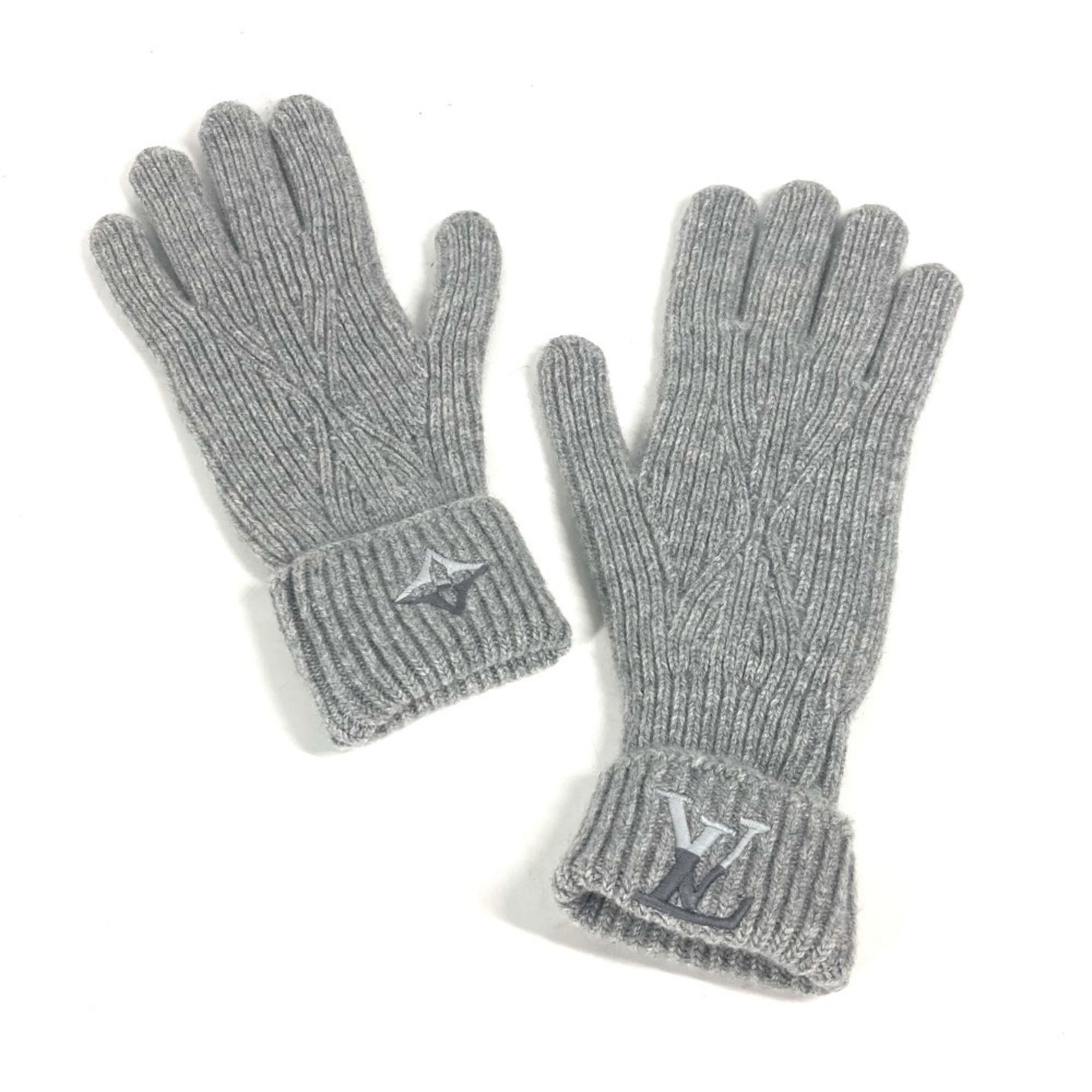 LOUIS VUITTON M79386 Gloves LV Dual Cashmere Women's Gris Clair Grey