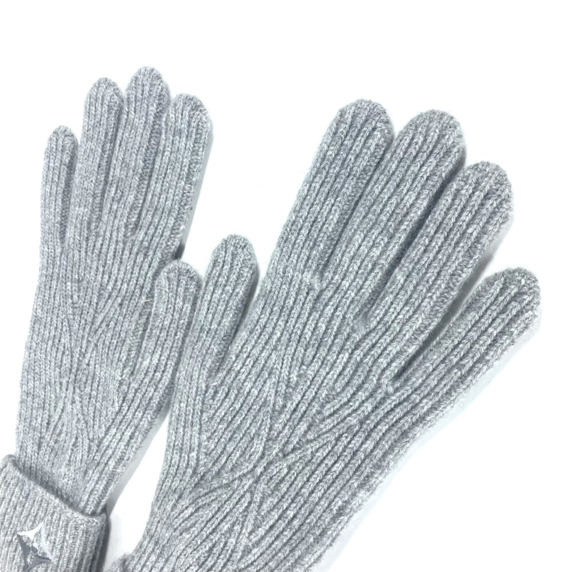 LOUIS VUITTON M79386 Gloves LV Dual Cashmere Women's Gris Clair Grey