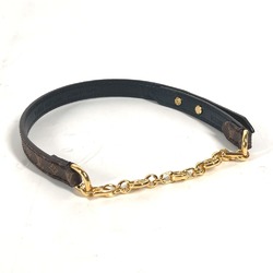 LOUIS VUITTON M8079 Monogram Chain Bangle Bracelet Canvas Women's Brown