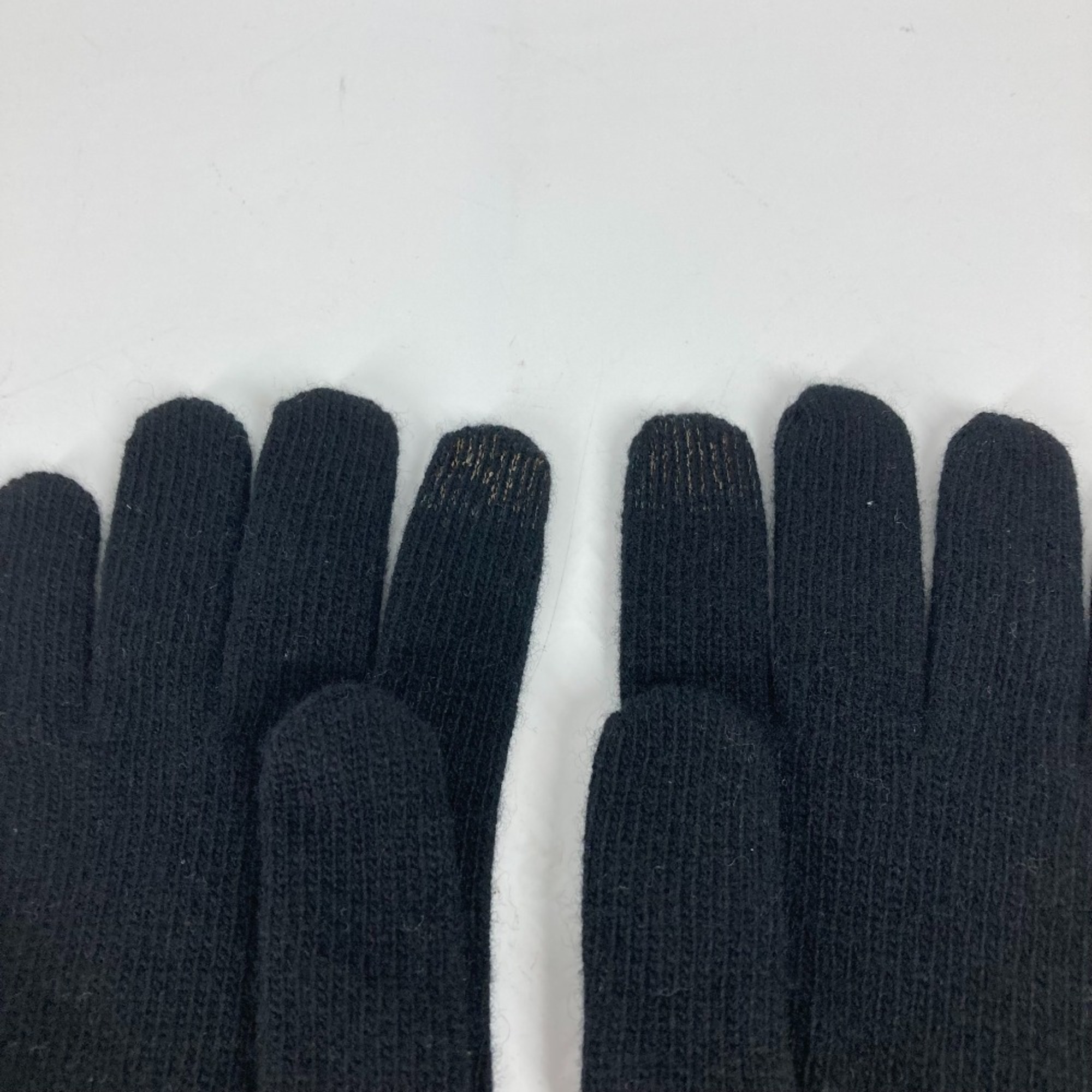 LOUIS VUITTON M77929 Gloves LV Headline Wool Women's Black