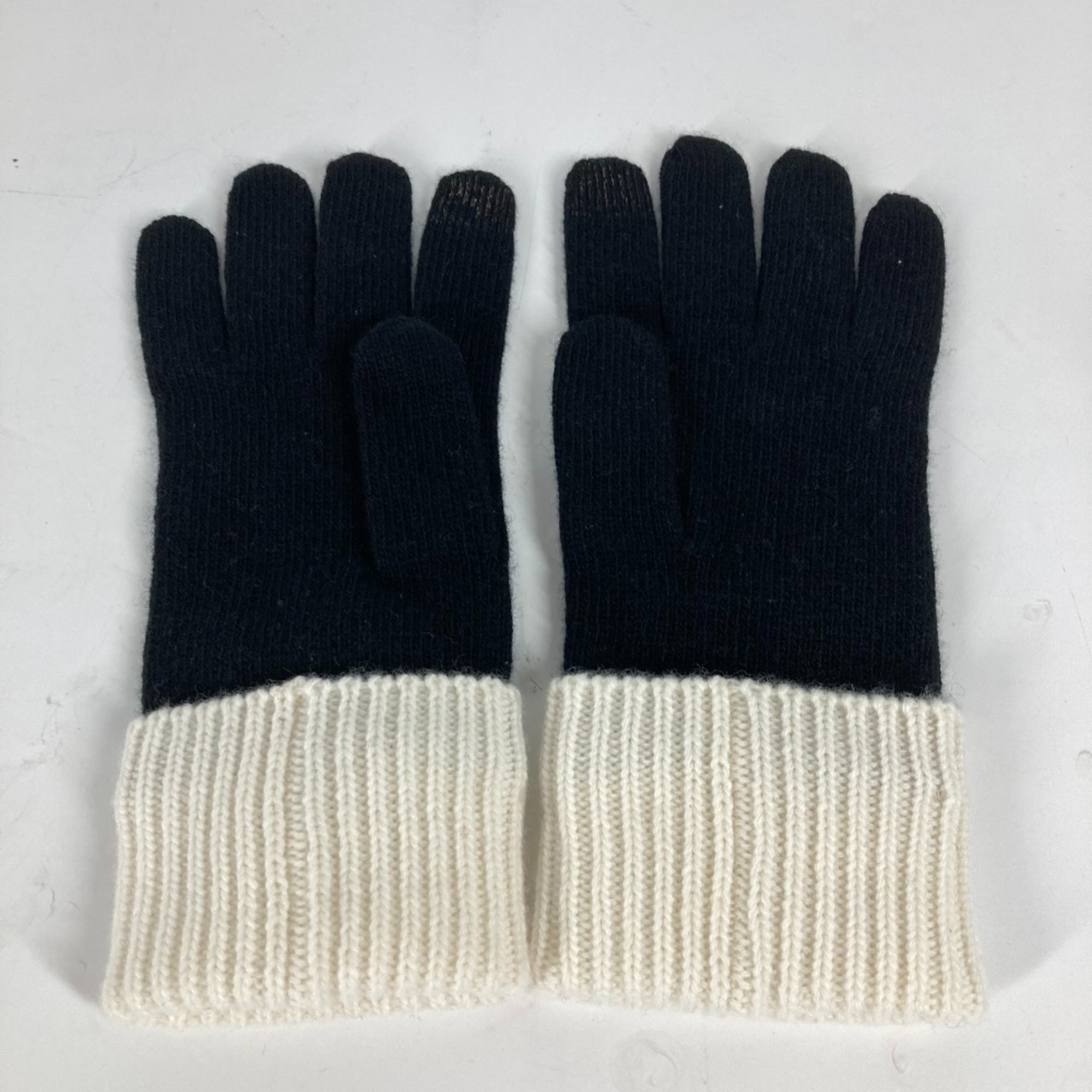 LOUIS VUITTON M77929 Gloves LV Headline Wool Women's Black