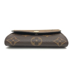 LOUIS VUITTON M82333 Portemonnaie Rosalie Compact Wallet Bi-fold Monogram Reverse Canvas Women's Brown