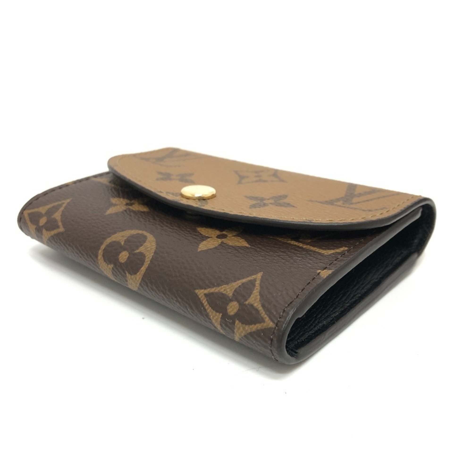 LOUIS VUITTON M82333 Portemonnaie Rosalie Compact Wallet Bi-fold Monogram Reverse Canvas Women's Brown