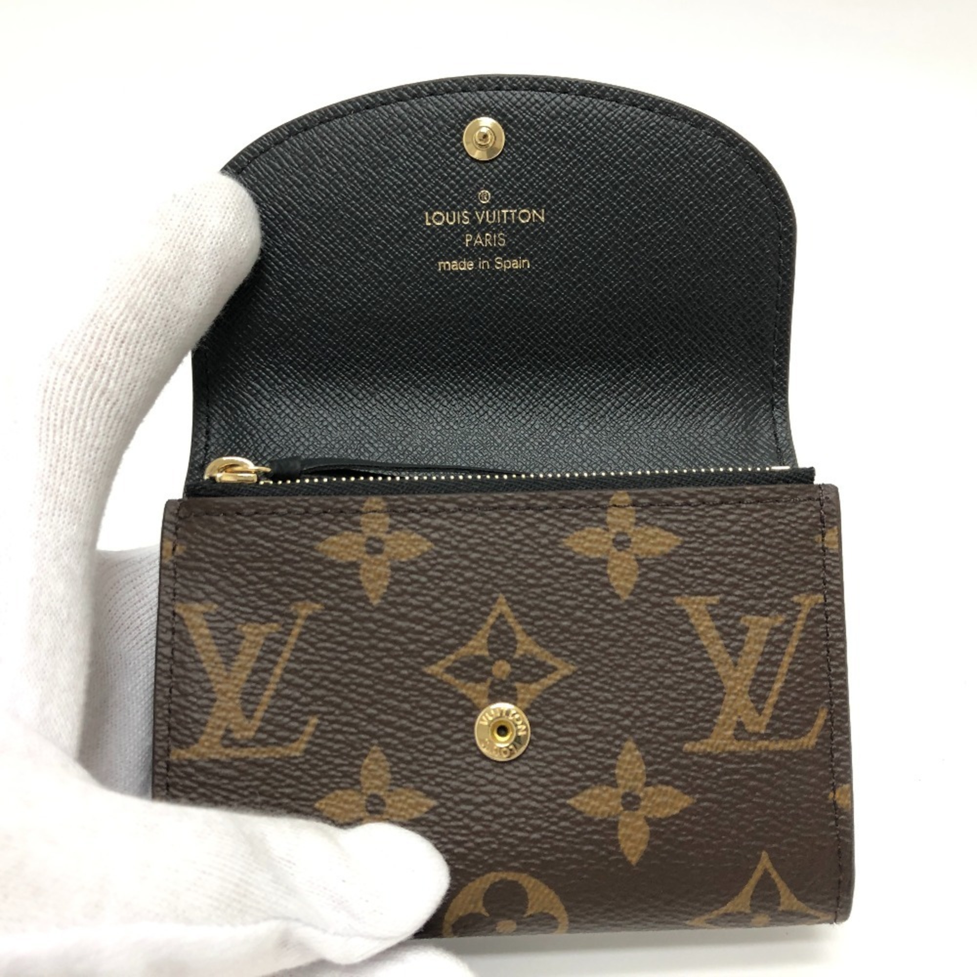 LOUIS VUITTON M82333 Portemonnaie Rosalie Compact Wallet Bi-fold Monogram Reverse Canvas Women's Brown