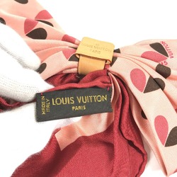 LOUIS VUITTON M74434 Ribbon-shaped heart design, single piece, silk scarf, women's, pink