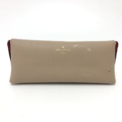 LOUIS VUITTON Louis Vuitton Unknown Pochette Rivet MM Glasses Case Pen Pouch Taurillon Women's Beige