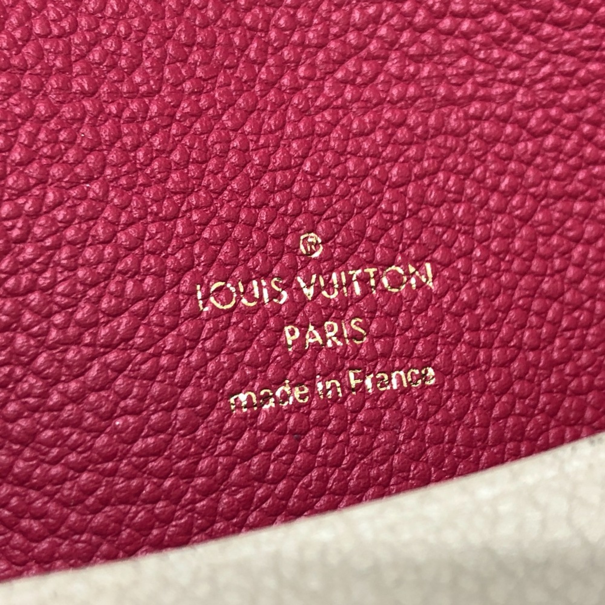 LOUIS VUITTON Louis Vuitton Unknown Pochette Rivet MM Glasses Case Pen Pouch Taurillon Women's Beige