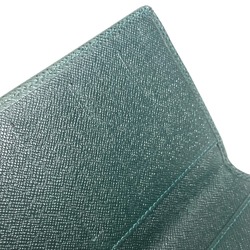 LOUIS VUITTON R20405 Taiga Agenda Poche Bi-fold Notebook Cover Leather Men's Episea Green