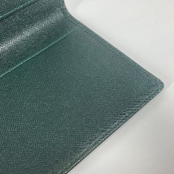 LOUIS VUITTON R20405 Taiga Agenda Poche Bi-fold Notebook Cover Leather Men's Episea Green