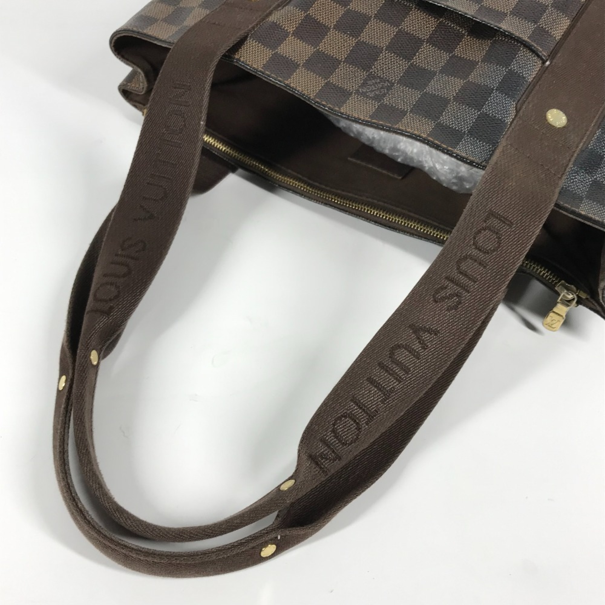 LOUIS VUITTON N52006 Damier Cabas Bobur Shoulder Bag Tote Canvas Women's Ebene Brown