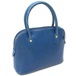 MCM metal shoulder bag handbag leather ladies blue