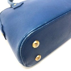 MCM metal shoulder bag handbag leather ladies blue