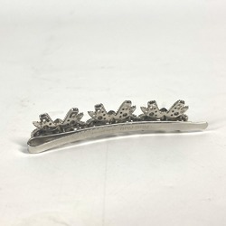 Miu Miu MIUMIU 5JF031 Ribbon Rhinestone Hair Barrette Hairpin Metal Women's Silver