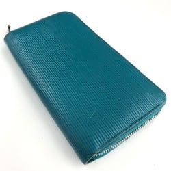 LOUIS VUITTON M60311 Epi Zippy Wallet Round Long Leather Men's Women's Cyan Blue