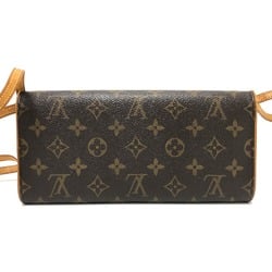 LOUIS VUITTON M51852 Monogram Pochette Twin GM Bag Shoulder Canvas Women's Brown E-240809-6