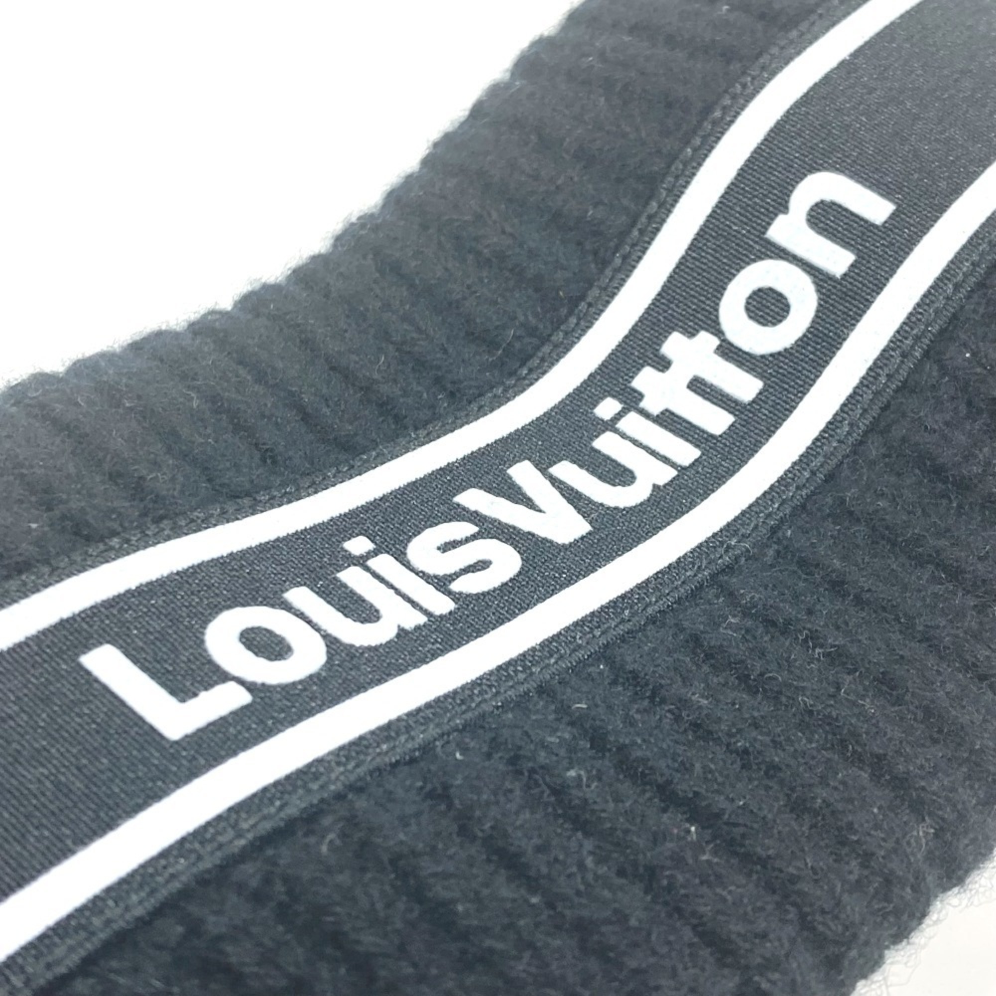 LOUIS VUITTON M79372 Headband LV Carving Hair Hairband Wool Cashmere Men's Black