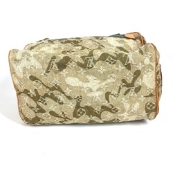 LOUIS VUITTON M95772 Monogram Fleurage Denim Takashi Murakami Jasmine Shoulder Bag Boston Tote Women's Khaki