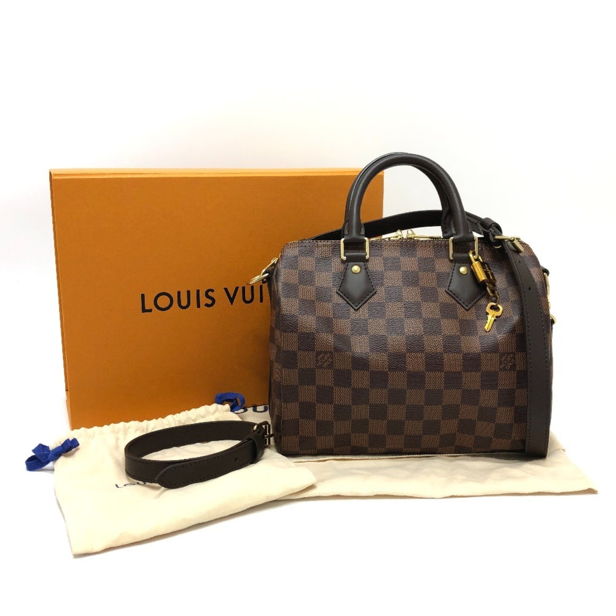 LOUIS VUITTON N41368 Speedy Bandouliere 25 Boston Bag Damier Canvas Women's Ebene Brown