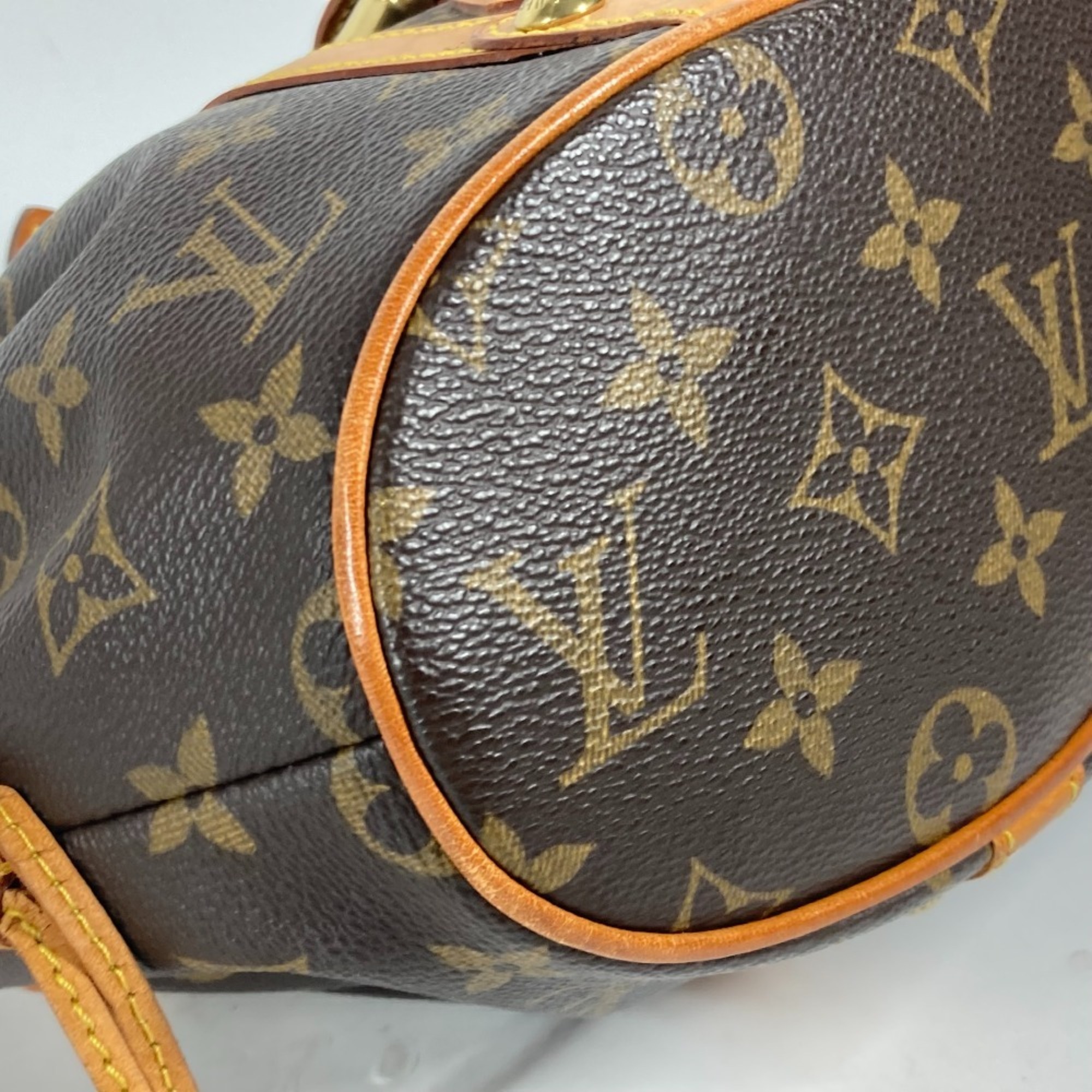 LOUIS VUITTON M92393 Monogram Teda GM Shoulder Bag Handbag Canvas Women's Brown