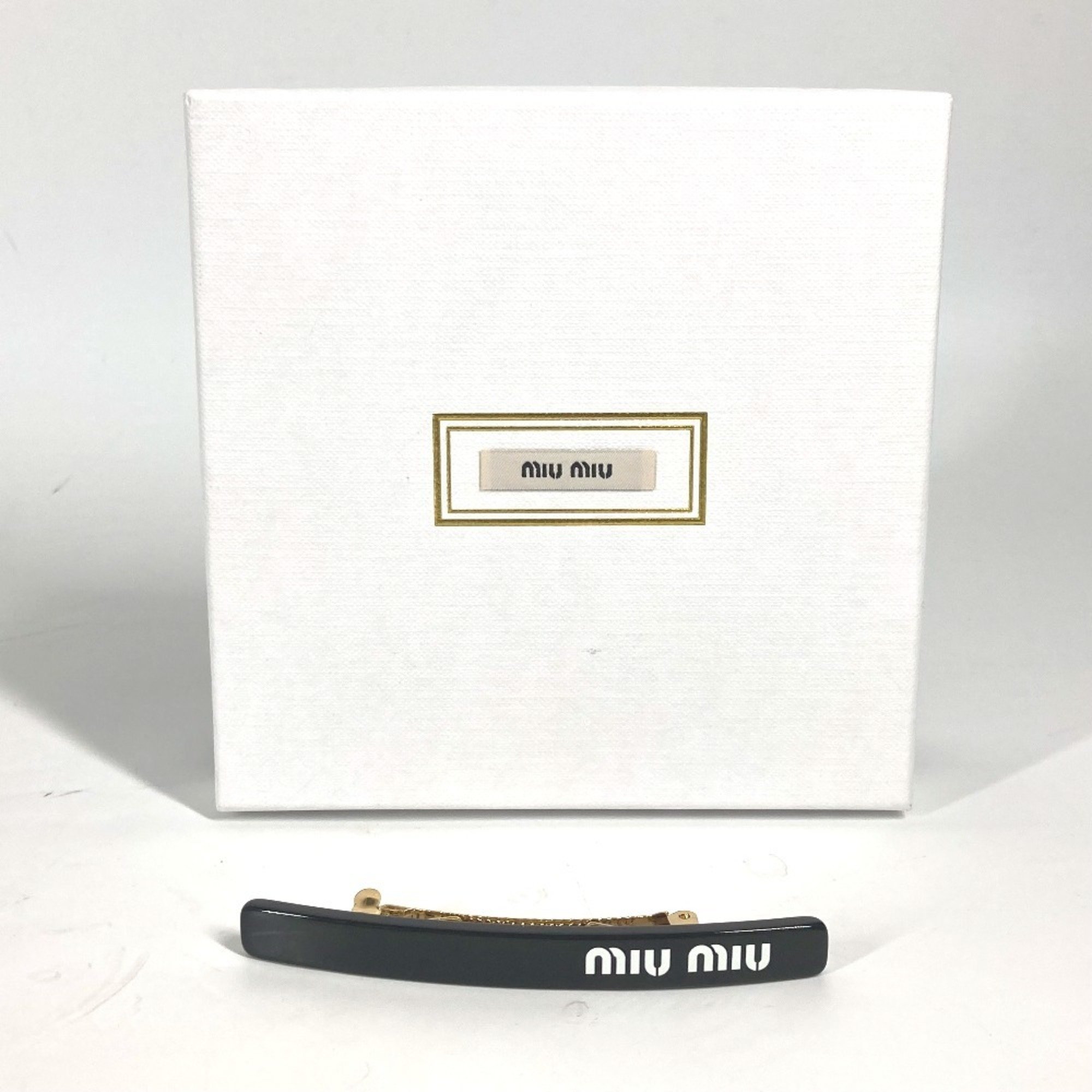 MIUMIU Miu Hair Barrette Plastic Women's Black