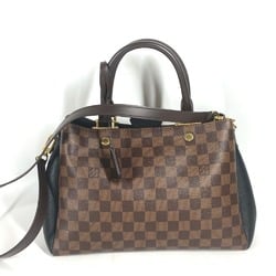 LOUIS VUITTON N41673 Damier Brittany Handbag Shoulder Bag Tote Canvas Women's Ebene Brown L-240829-8