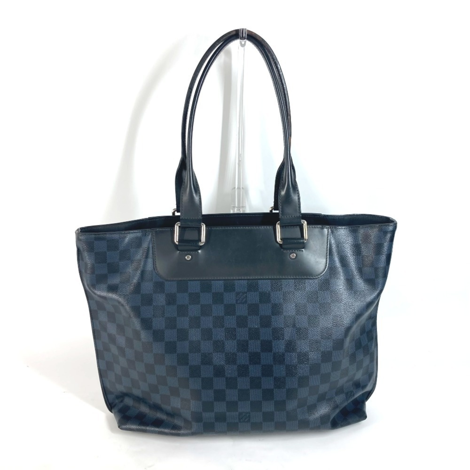 LOUIS VUITTON N41397 Damier Cobalt Cabas Voyageur Shoulder Bag Tote Canvas Men's Navy