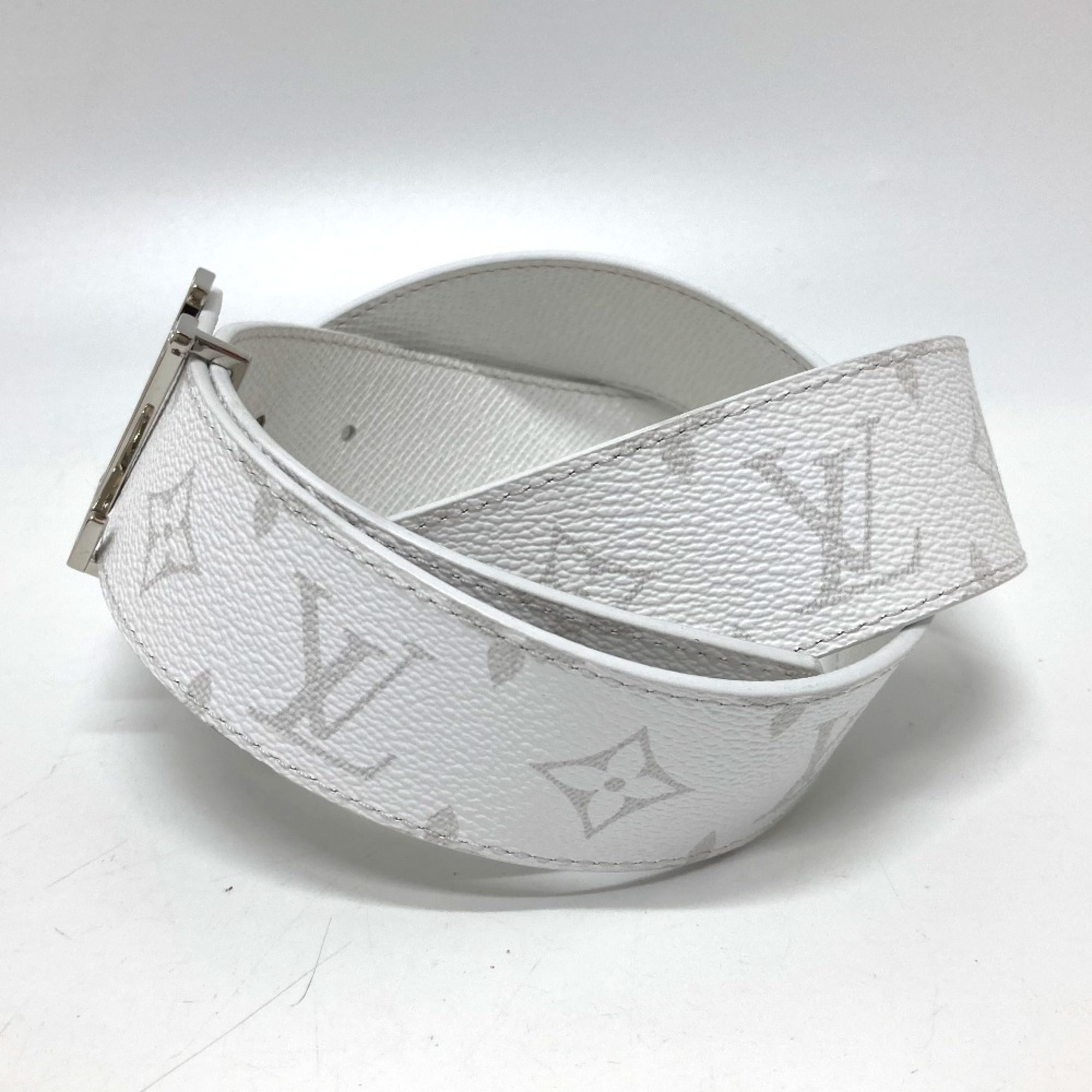 LOUIS VUITTON Louis Vuitton M0718 Santur LV Initial Belt Monogram Eclipse Canvas Men's White Similar