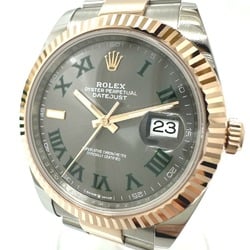 ROLEX Rolex 126331 Datejust 41 Green Roman Automatic Watch SS PG Men's Silver Similar