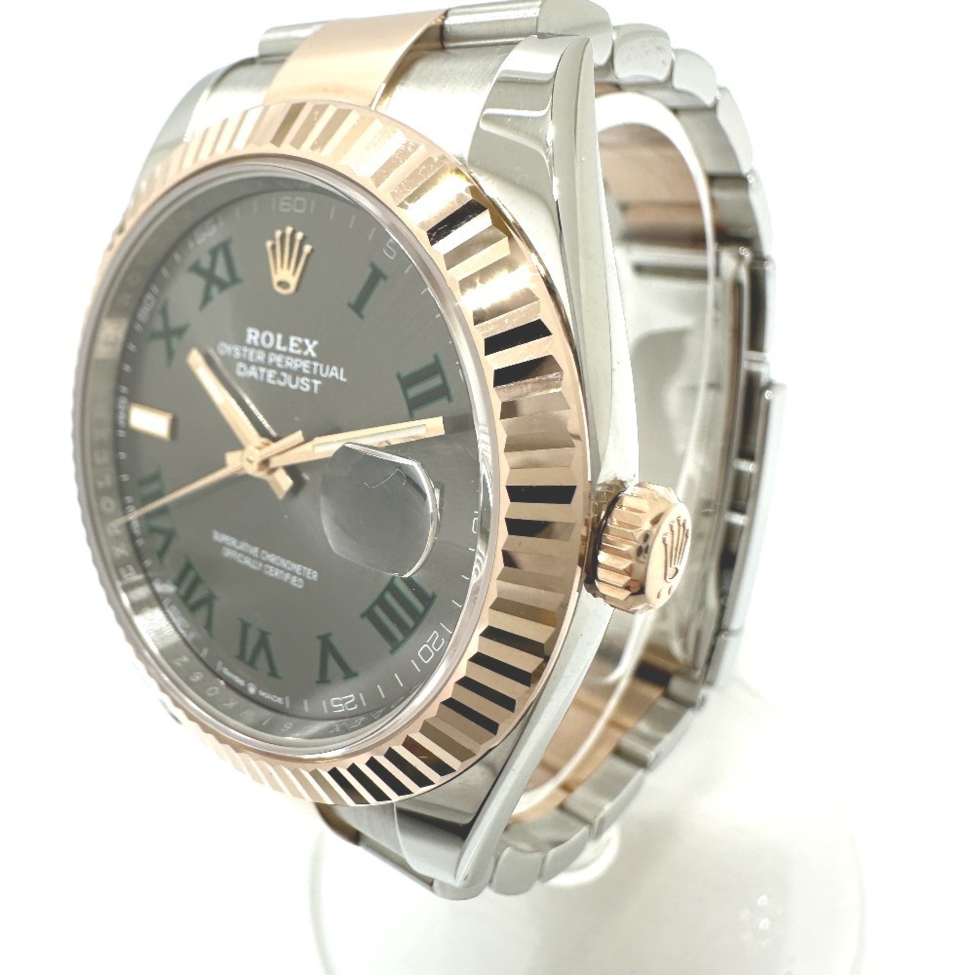 ROLEX Rolex 126331 Datejust 41 Green Roman Automatic Watch SS PG Men's Silver Similar