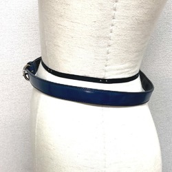 MIUMIU Miu Thin Belt Leather Women's Navy