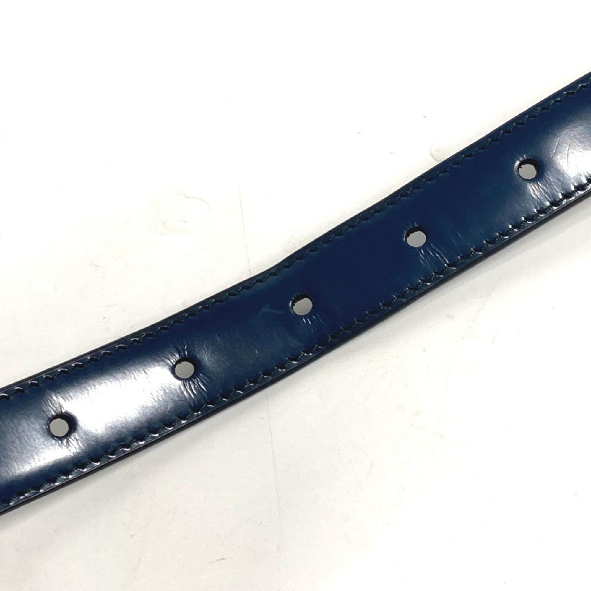 MIUMIU Miu Thin Belt Leather Women's Navy