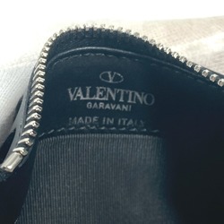 VALENTINO Valentino Wallet Coin Purse VLTN Fragment Case Wallet/Coin Leather Men's Black