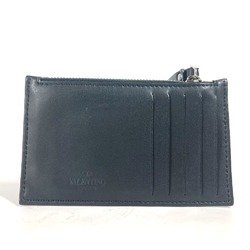 VALENTINO Valentino Wallet Coin Purse VLTN Fragment Case Wallet/Coin Leather Men's Black