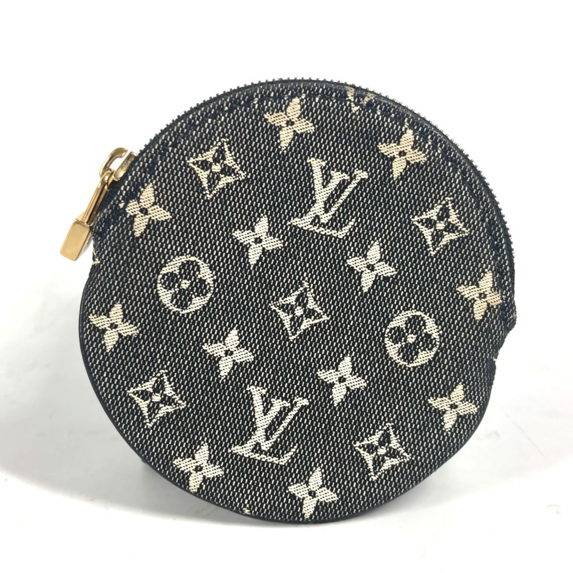 LOUIS VUITTON M92453 Monogram Porte Monnaie Long Wallet Coin Purse Round Wallet/Coin Case Canvas Women's Black