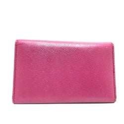 PRADA 1PG222 6-ring key case, holder, Saffiano leather, women's, purple